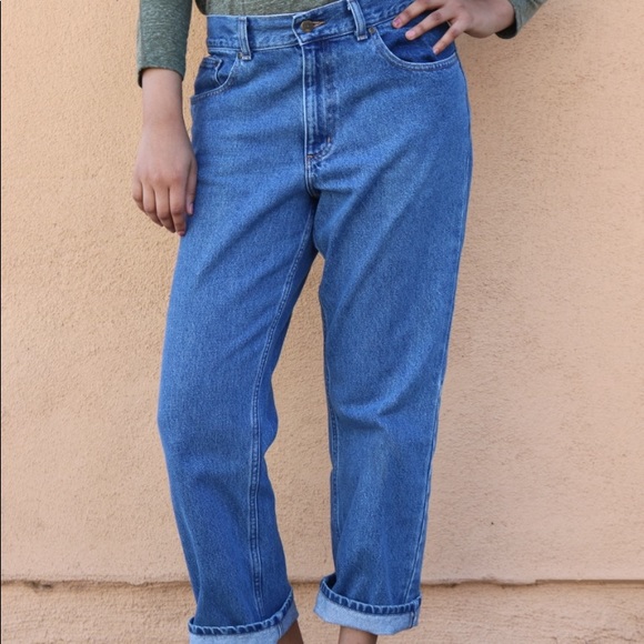 ll bean high waisted jeans
